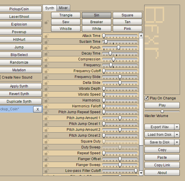 BFXR sound effects
