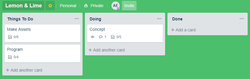 Trello board setup